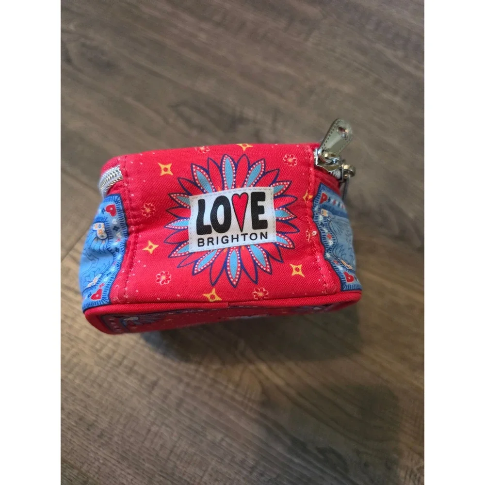 Brighton Bandana Love Jewelry Case Red Blue Butterfly Travel Organizer NEW